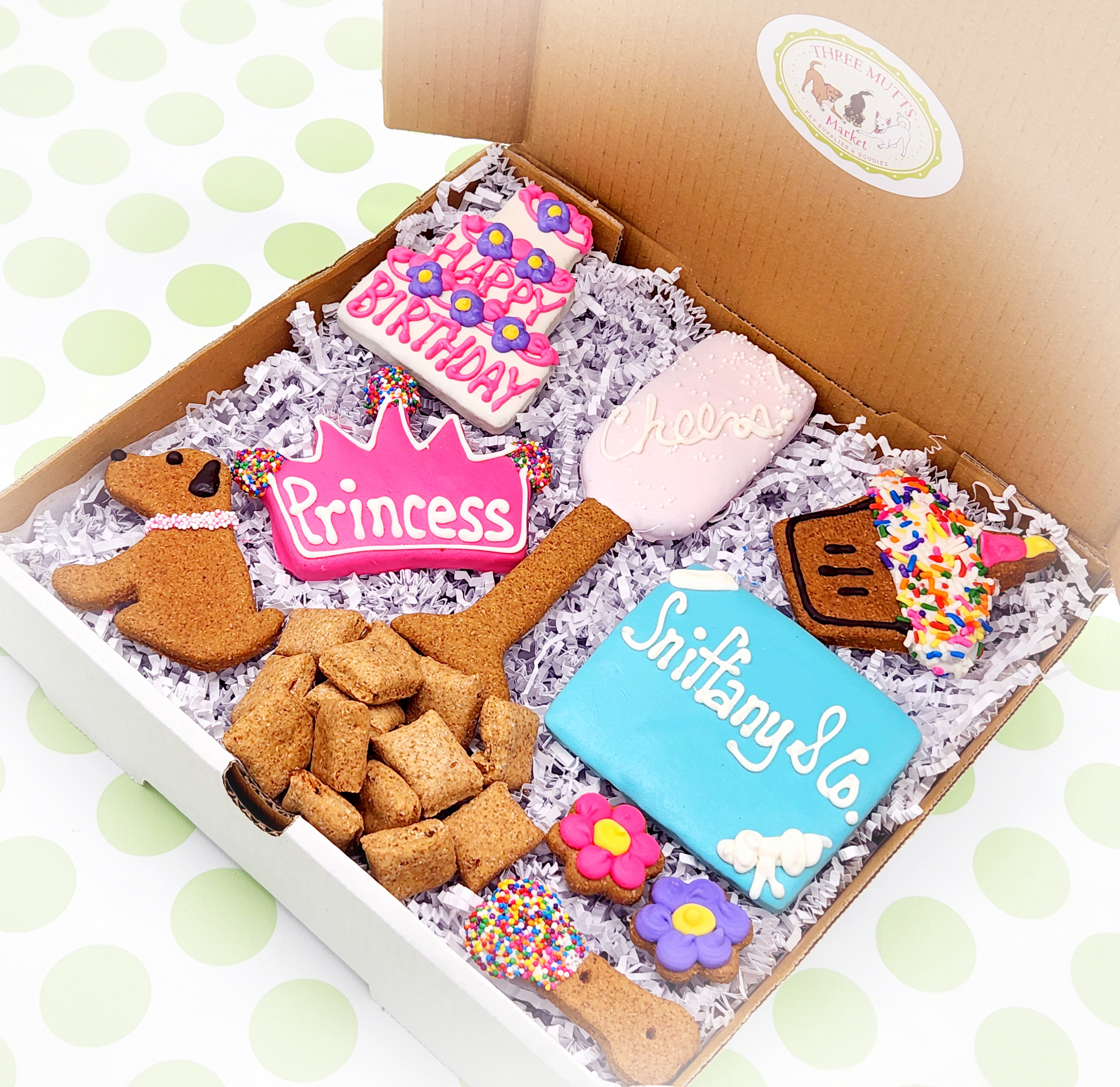 Dog treat top gift box