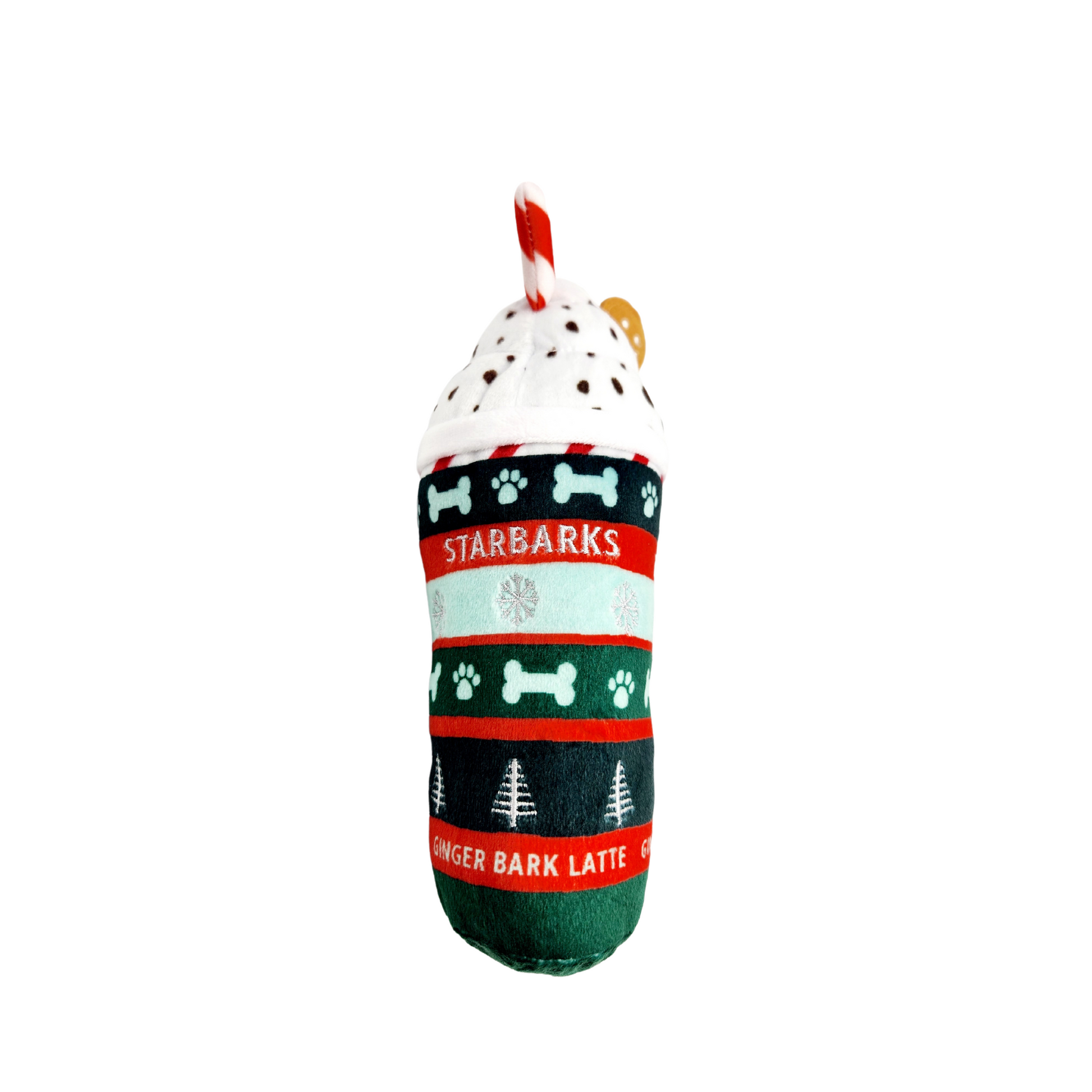 Starbarks Ginger Bark Latte Christmas Dog Toy