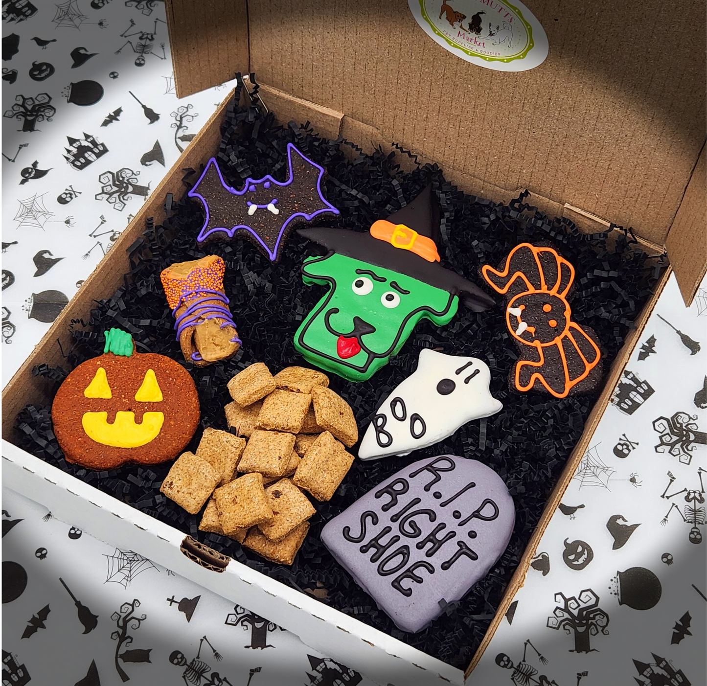 Howloween Pawty Dog Treat Gift Box