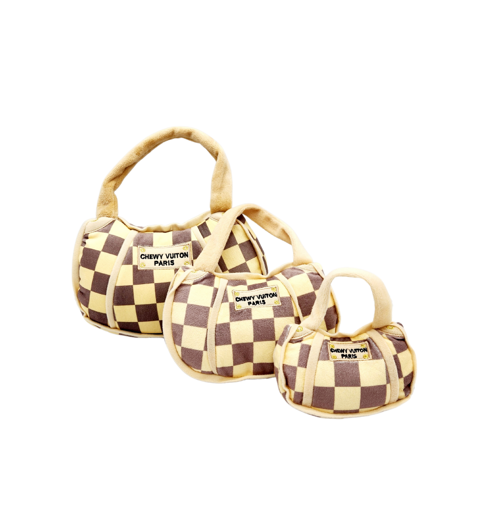 White Chewy Vuiton Handbag Dog Toy – Material Girl Handbags