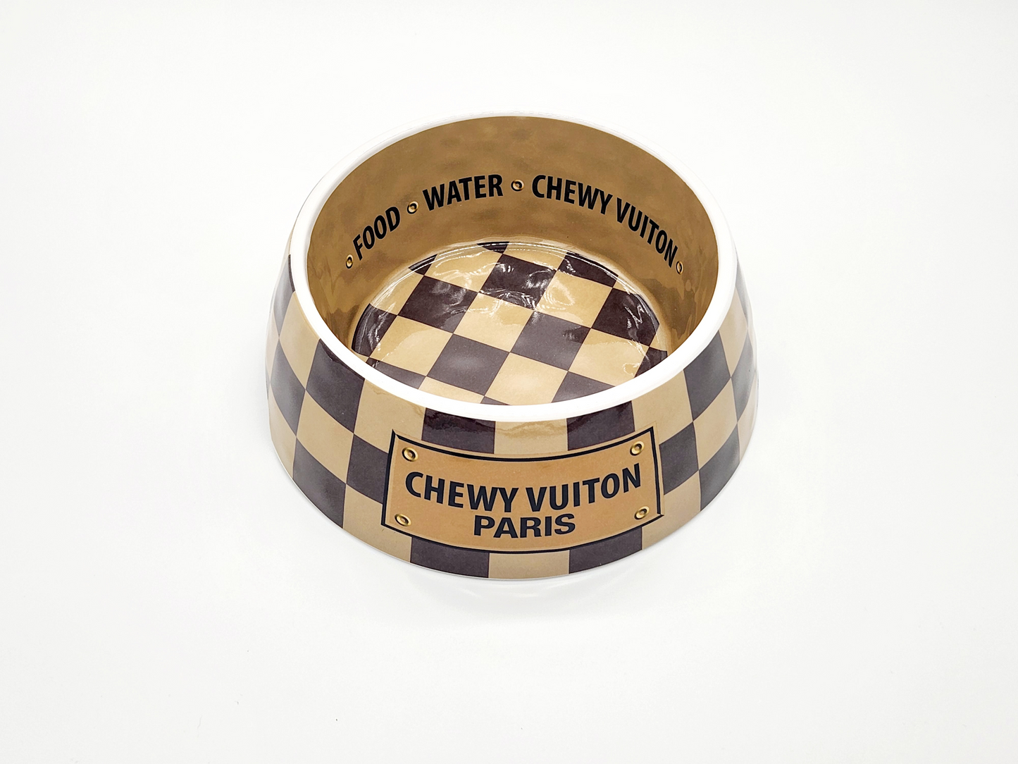 Chewy Vuiton Dog Bowl 